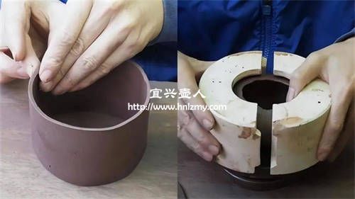 手工壺和模具壺圍身筒對(duì)比圖
